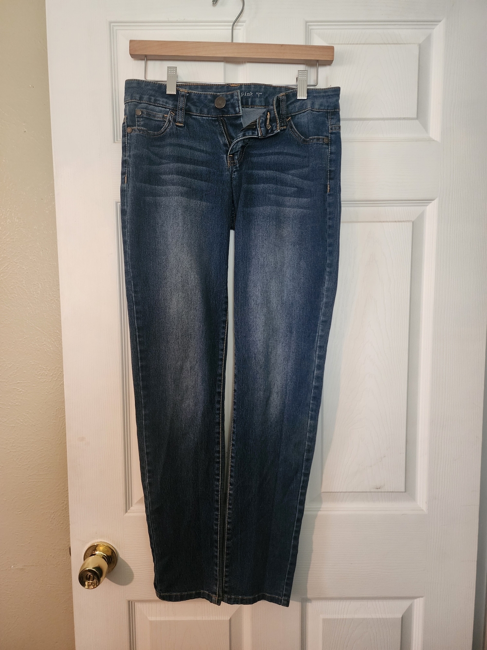 Celebrity Pink Women's Dark Blue Straight-Leg Jeans